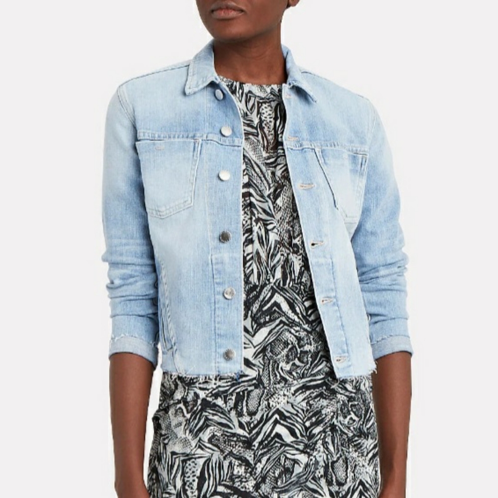 L'AGENCE Janelle Denim Jean Jacket in Sonora XS